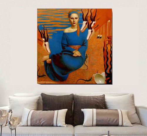 Cuadros 60x60 Impresos En Lienzo En Bastidor Surralismo 0