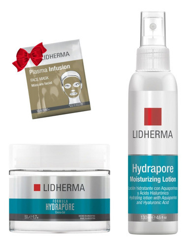 Kit X2 Hydrapore Lidherma Crema + Locion Hidrata Hialuronico 0