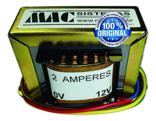 Transformador 0 - 12v 2a Trafo - 110/220v Primario Com 4fios 1