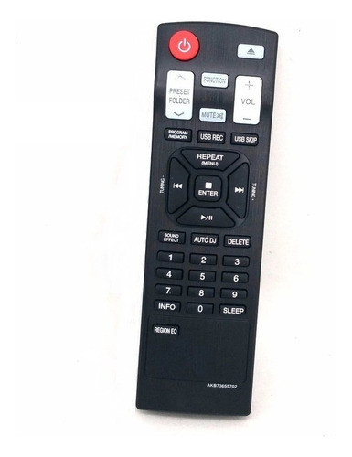 Controle Compatível LG Som Mini System Cm4640 Cm7420 Cm7520 0