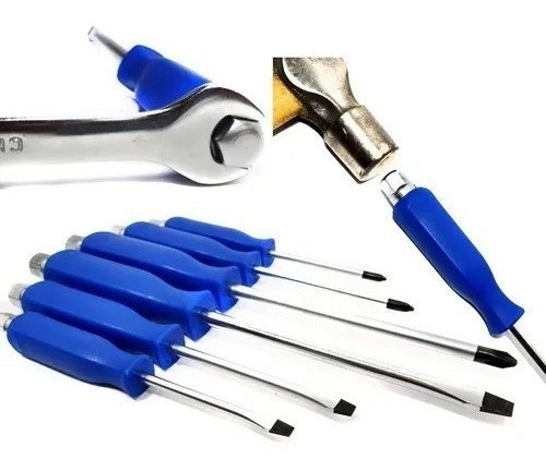 Set Juego Kit Destornillador Golpe 6 Piezas Profesional 1
