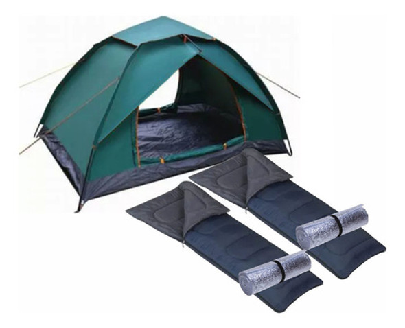 Carpa 4 Personas Sobretecho 2 Bolsa Dormir 2 Aislante Bolso 0