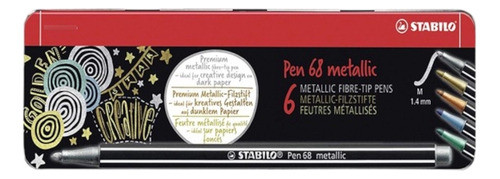 Marcadores Stabilo Pen 68 Metal Estuche X6 Serviciopapelero 0