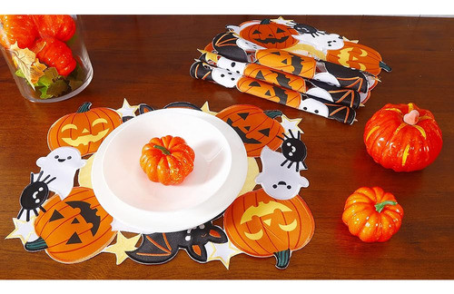 Mantel Individual De Halloween Navideño 13  X18  Juego De 4, 1