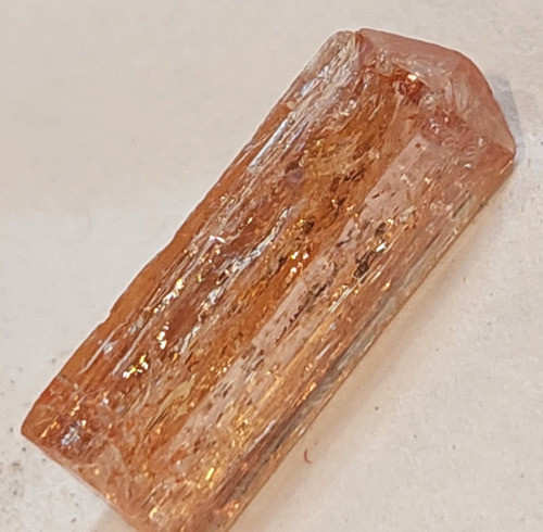 Mineral Roca Cristal De Topacio Imperial Dorado 0