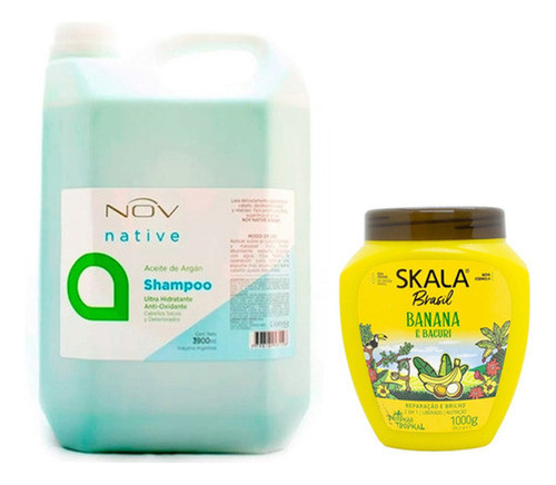 Shampoo Argan + Baño Reparacion Y Brillo Skala 0