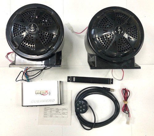 Kit Audio Moto Potencia Parlantes Usb Mp3 Radio Sd Potente 1