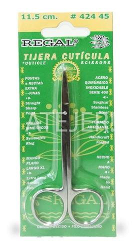 Tijera Para Cutículas Uñas - Marca Regal Art 42445 De 11,5cm 0