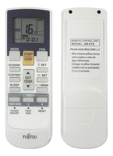 Controle Remoto Ar Condicionado Inverter Fujitsu Original 0