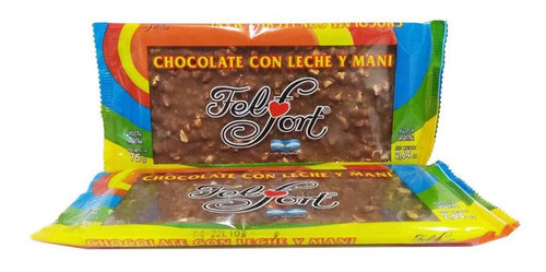 Chocolate Con Leche Y Maní Felfort X75g - Oferta! Delipop 0