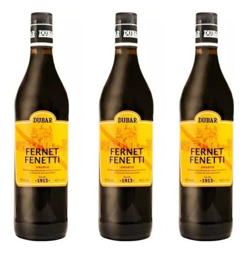 Fernetti Dubar - 900ml Pack 3 Unidades 0