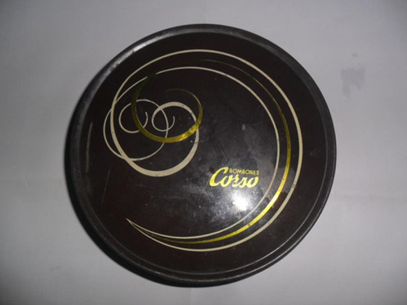 Bombones Corso Lata Latita Redonda Coleccion Dorado Caja 1 0