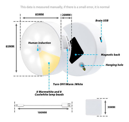 Arotelicht Batería Recargable Luz Nocturna Sensor De Movimie 1