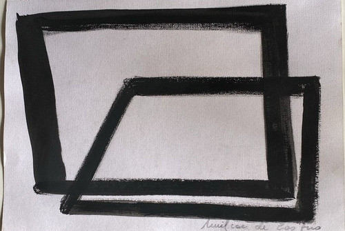 Desenho Tinta Sobre Cartao Amilcar De Castro. 0