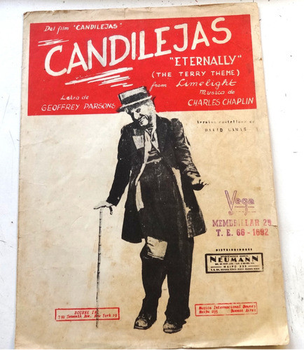 Candilejas Charles Chaplin Antigua Cancion Cine 0