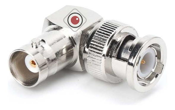 Ficha Conector L Adaptador Bnc Macho A Bnc Hembra- Redvision 0
