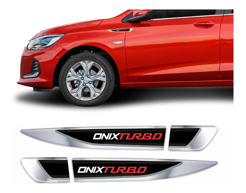 Par Adesivos Aplique Novo Onix Turbo 2020/21 Resinado 46 Fkc 0