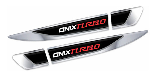 Par Adesivos Aplique Novo Onix Turbo 2020/21 Resinado 46 Fkc 1
