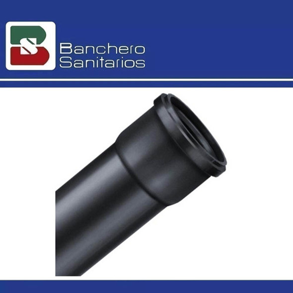 Caño Duratop Línea X Negro 40 X 4.00 Mts 1