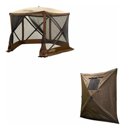 Clam Refugio Portátil, Marrón Con Almejas, Juego Rápido . 0