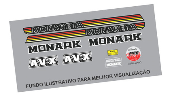 Adesivos Monark Avx  - Frete Grátis 0