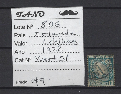 Lote806 Irlanda 1 Shilling Año 1922 Yvert# 51 1
