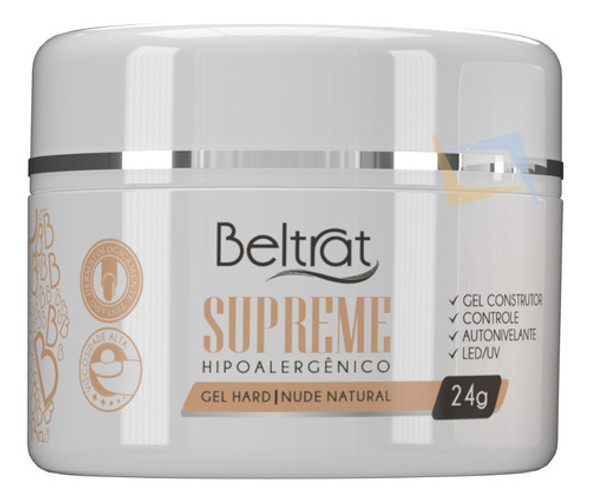 Gel Hard Supreme Nude Natural Beltrat 24g Alongamento 0