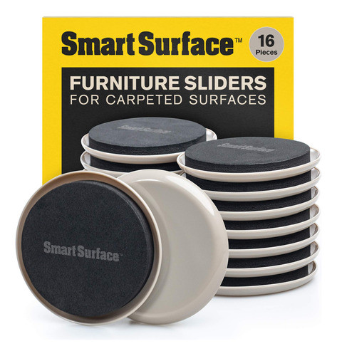 Deslizadores De Muebles Smart Surface Para Alfombras-16un 0
