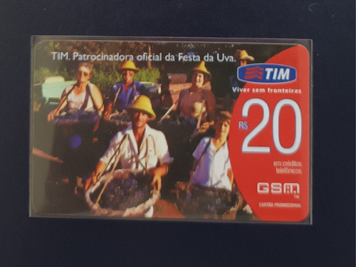 Cartão Telefônico Tim Pré-pago Festa Da Uva. Cartão Raro. 0
