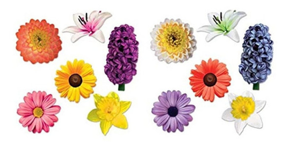 Recortes De Flores Beistle, 12 Piezas, 11 -16.75 , Multicolo 0