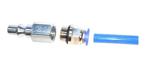 Mangueira Espiral Ar 10 Mts 1/4 C/ Conexões, Bico Soprador 1