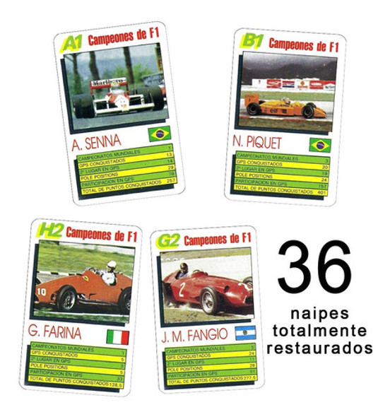 Cartas Naipes Campeones De F1 Cromy (remasterizada 2021) 1 Cartas Naipes Campeones De F1 Cromy (remasterizada 2021) 1