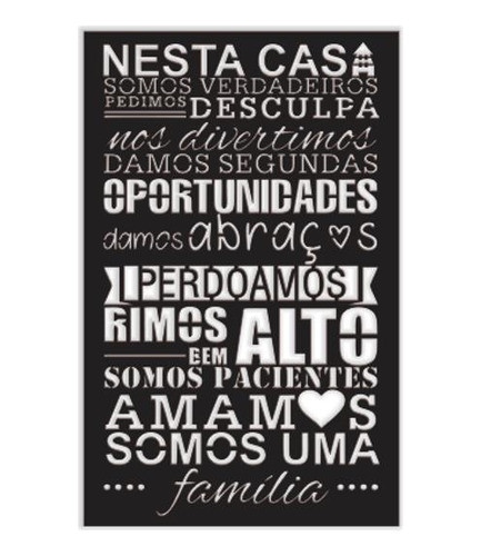 Painel Nesta Casa 60x38cm Em Madeira Mdf Aplique De Parede 0