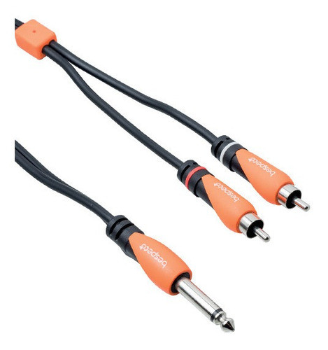 Cable Bespeco Plug 6,5 St A 2 Rca Macho 3mts Blister 0