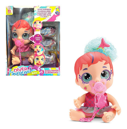 Boneca Diver Surprise Sereia Baby Mama E Chora Sai Lágrimas 0