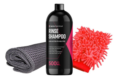Kit De Lavado Basico Shampoo + Paño + Manopla Auto Camioneta 0