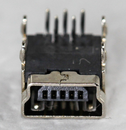 Conector Jack Mini Usb Hembra 5 Pin 5p A 90° Chasis X 4 Htec 1