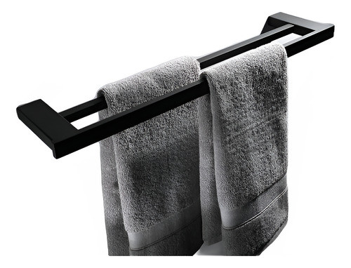 Toallero Barral Negro Mate Calidad Premium 0