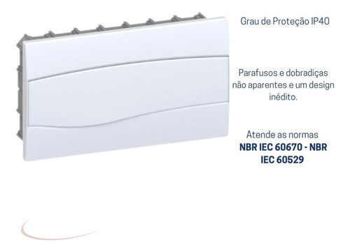 Quadro Caixa De Distribuição P/ 18 Disjuntores Brum Embutir 1
