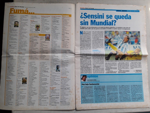 Revista El Gráfico Diario Del Mundial Nº 23 Junio 1998 - Arg 1