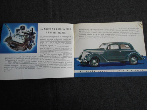 Ford V 8 Catálogo Folleto Publicidad Auto Antiguo Pieres 1