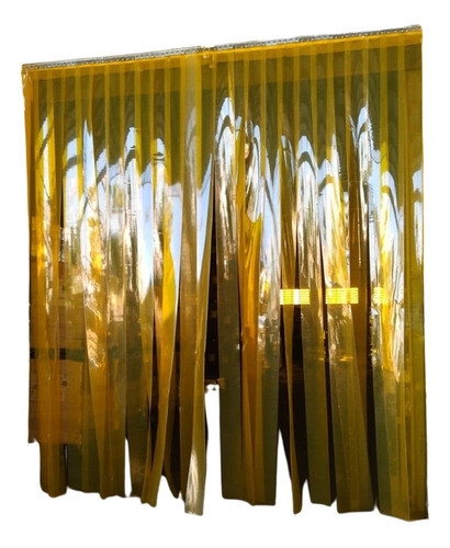 Cortina Pvc Anti-inseto Amarela 0.80m X 2.1m(a) Completa 0