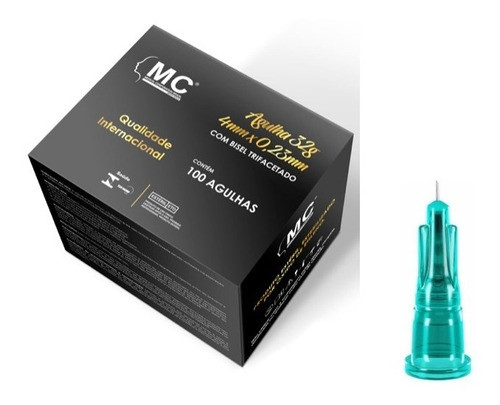 Agulha Lebel Mesoterapia - 200 Agulhas (32g X 4mm) - Medical 1