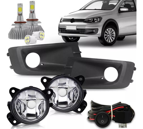 Juego Completo Faroles Auxiliares Camineros Saveiro G6 + Led 0