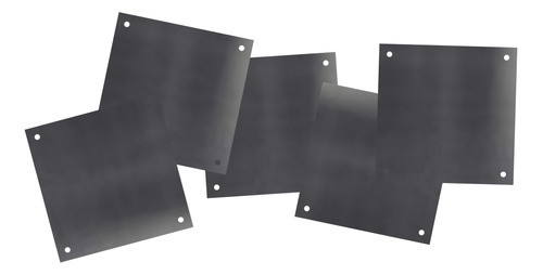 Pack 5 Platinas Anclaje Perforadas 20x20 Cm 5 Mm De Espesor 0