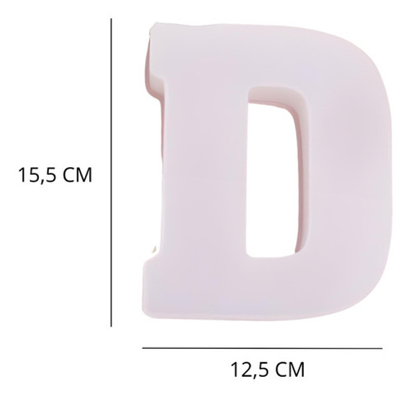Molde Silicona Letra Grande Individual Altura 15,5 Cm - D 1