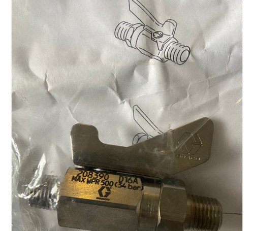 Valvula De Baja Presion Graco 208390 1/4 Npt(m) X 1/4 Npt(m) 1