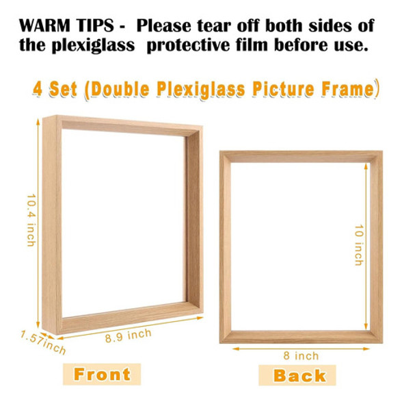 Marco Fotos Portaretratos Madera Y Acrílico 20x25cm X4 Unid. 1