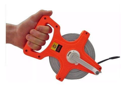 Cinta Metrica Agrimensor 50 Metros Manivela Plegable 0