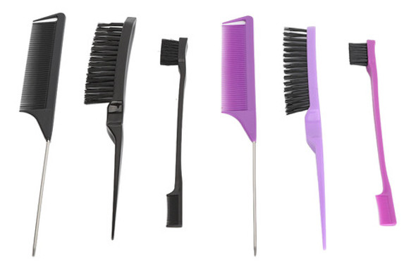 Conjunto De Pincéis Teasing, 2 Pentes Modeladores De Cabelo, 0